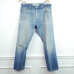 Vintage Levis 517 Jeans 34 x 30 Blue Denim Boot Cut Cowboy Western Faded Mexico